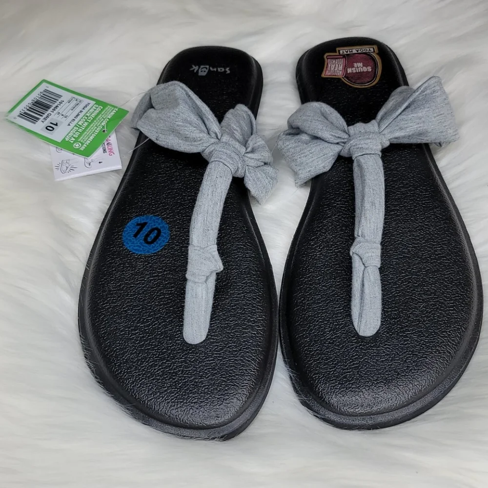 Sanuk Yoga Sling Ella Sandals Gray & Black